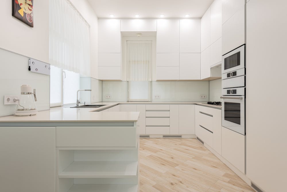 white kitchen cabinet