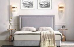 upholstered bedhead and bed bases